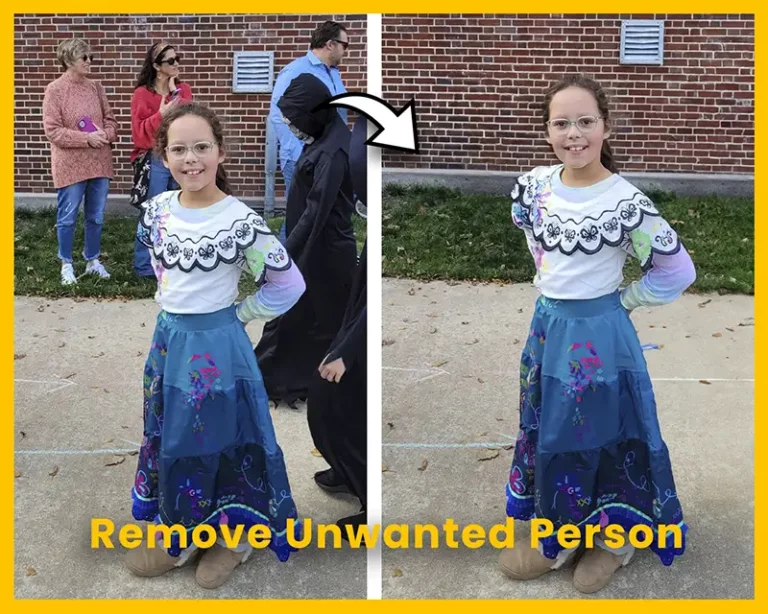 Remove unwanted person from the photo