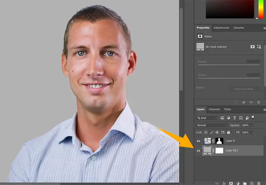 Edit Headshots in Photoshop - Add Background