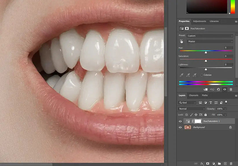 Whiten teeth in Images