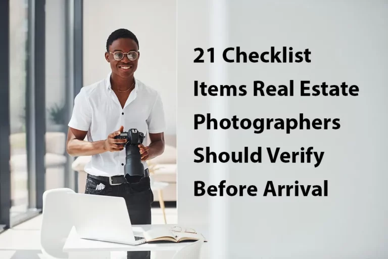 Checklist items real estate photographers